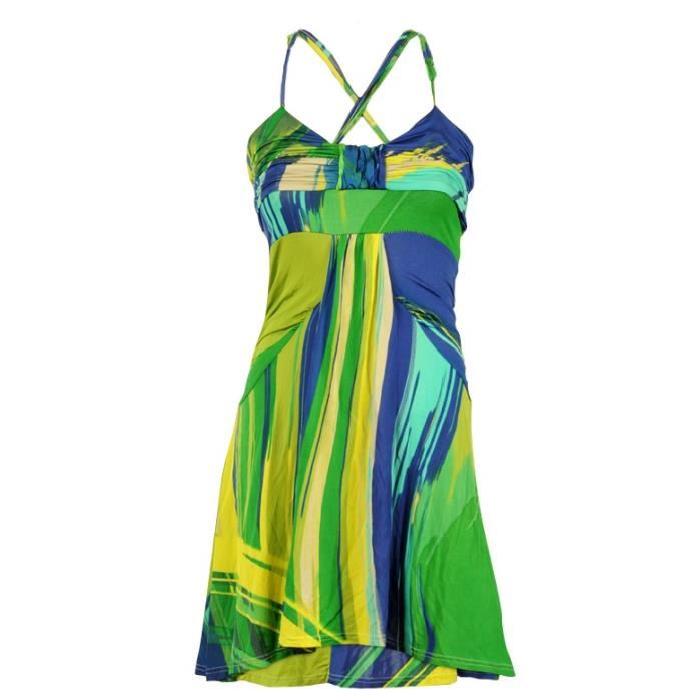Robe de plage  » Mimosa » Bleu Achat / Vente robe de plage