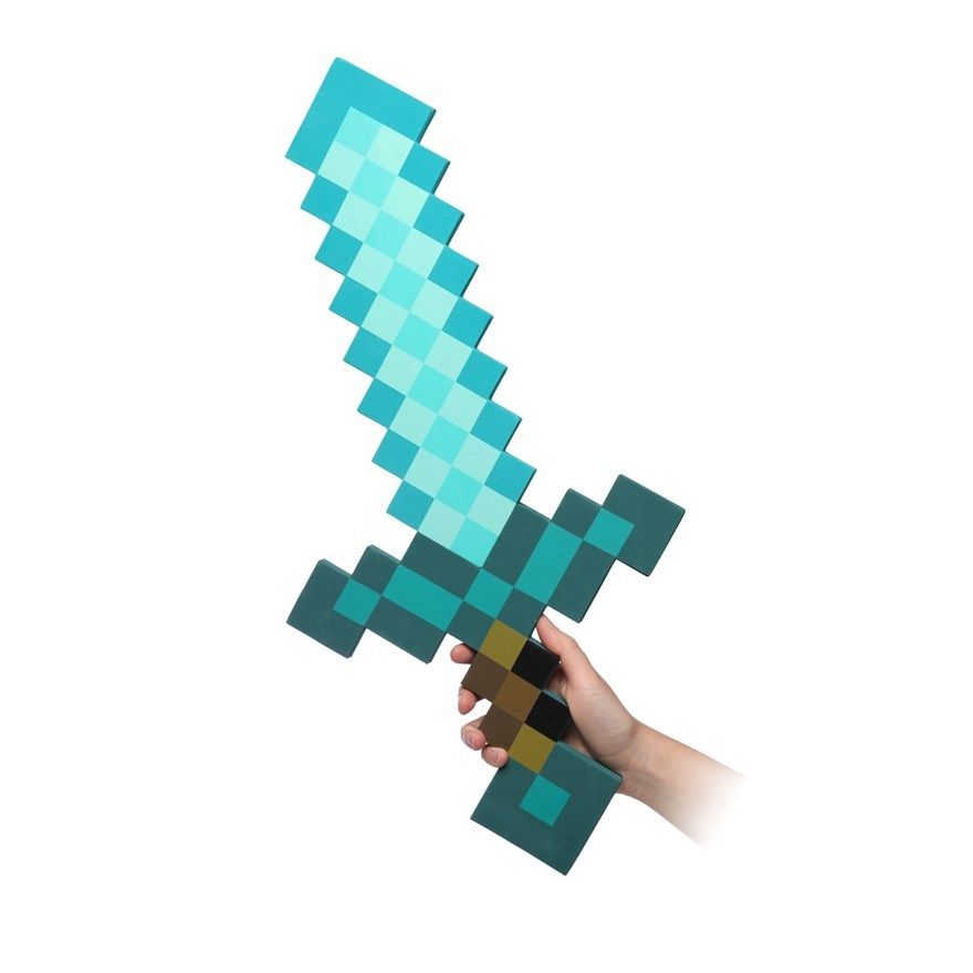 Minecraft gros diamant bleu épée pioche hache eva armes