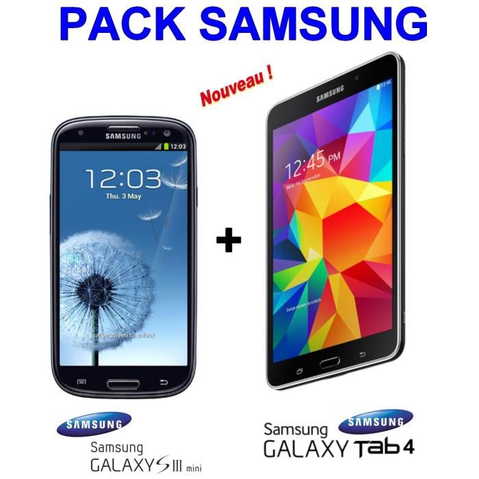 SAMSUNG GALAXY TAB 4 + SAMSUNG GALAXY S3 MINI NOIR smartphone, prix