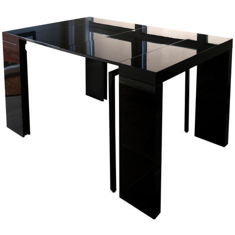 Table console extensible LYDIE L45 225cm Coloris Blanc ou Noir à prix