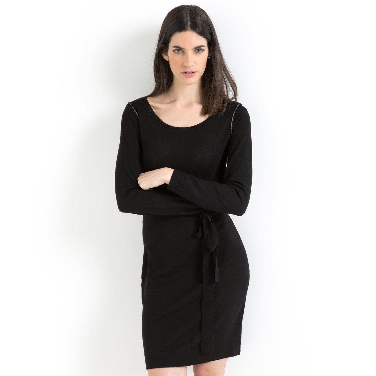 Robe pull droite pure laine mérinos Laura Clement