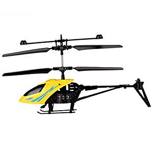 Arshiner Jaune Mini RC Hélicoptère 2.5CH Gyro Drone avec LEDs pour