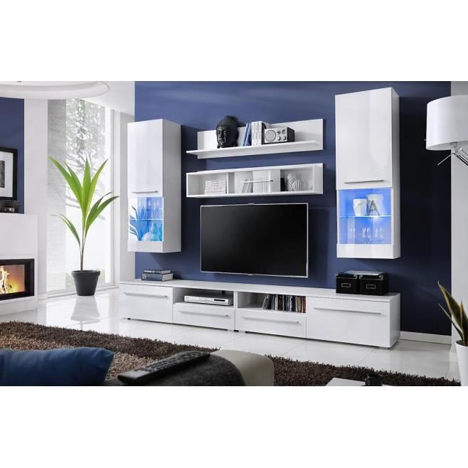 Achat / Vente meuble tv MEUBLE TV DESIGN LAQUÉ BLAN