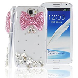 Samsung Galaxy Note 2 II N7100 Diamant Etui Couverture Arrière Housse
