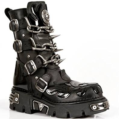 New Rock Boots Hommes Botte Style 727 S1 Noir: Chaussures