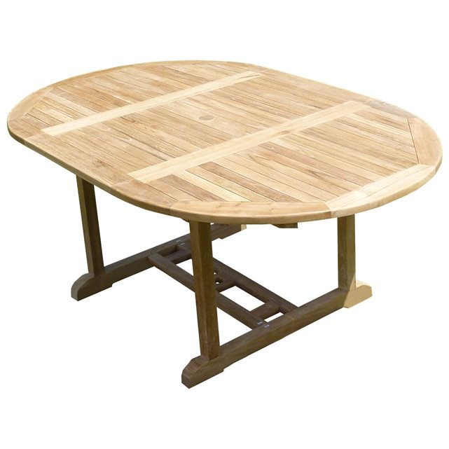 Table sawah ronde/ovale120 180x120x75 teck premium naturel Teck’line