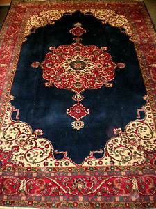 Tapis Persan Noué Fait Main Laine ET Coton Carpet Teppich 305x210cm