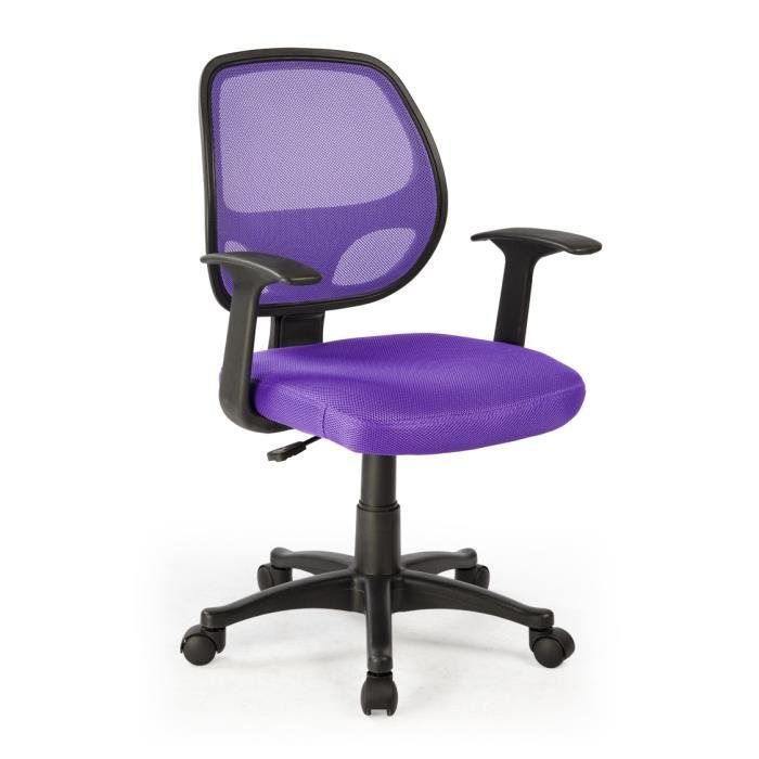 Chaise de bureau Violet en polyester Dimensions : H87 x L59 x P63 cm