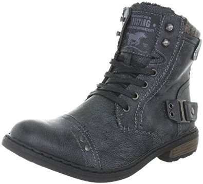 Mustang 4049 604 hommes Bottes synthétique cuir, gris, Taille 48
