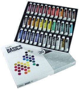 Liquitex Basics Pack de 36 Tubes de Peintures acryliques 22 ml