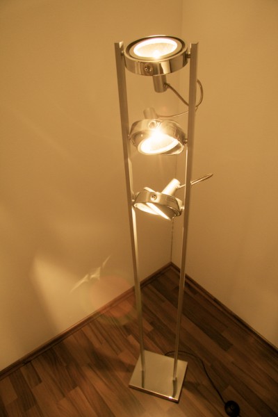 Moderne Lampe sur pied Luminaire de salon Couleur chrome 41547