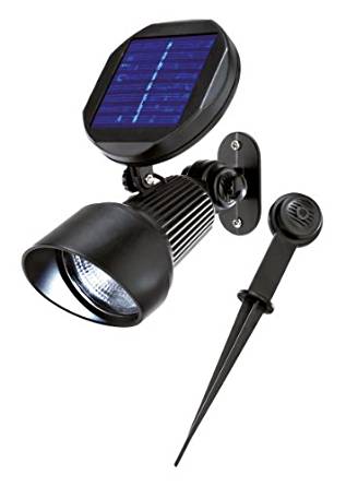 Spot solaire Esotec Ampoule LED Spotlight blanc froid noir
