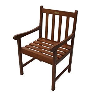 Fauteuil / chaise de jardin Henley, en bois dur, 90x56x57cm