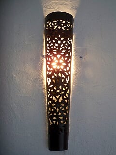 applique murale Marocaine fer forgé lampe lustre lanterne decoration