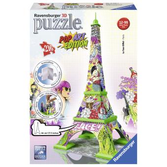 Puzzle 3D 216p Tour Eiffel Builing Pop Art Ravensburger Puzzle 3D