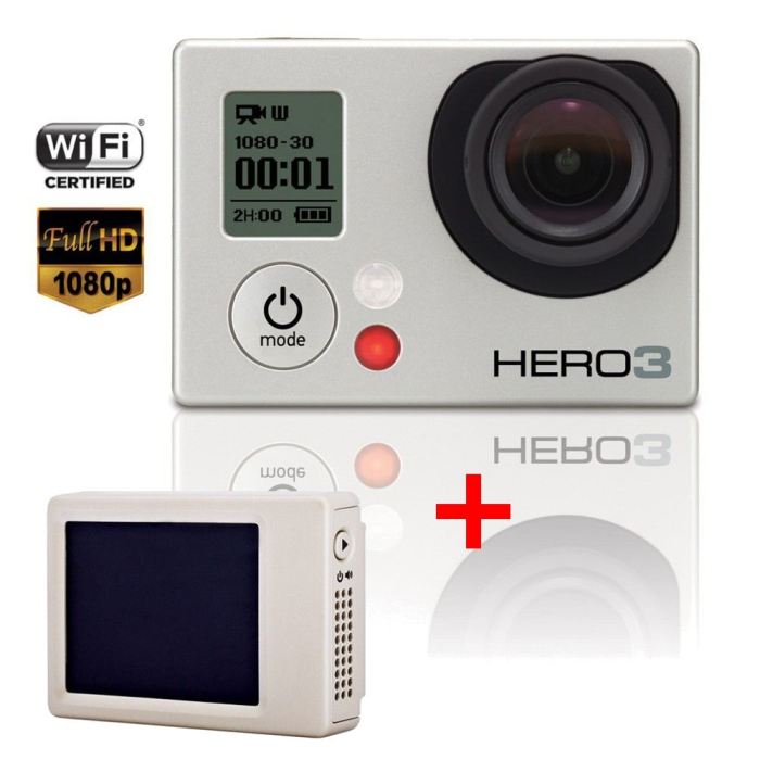 compacts Choix par marque Go Pro GoPro HERO 3 Silver + GoPro Ecran LCD