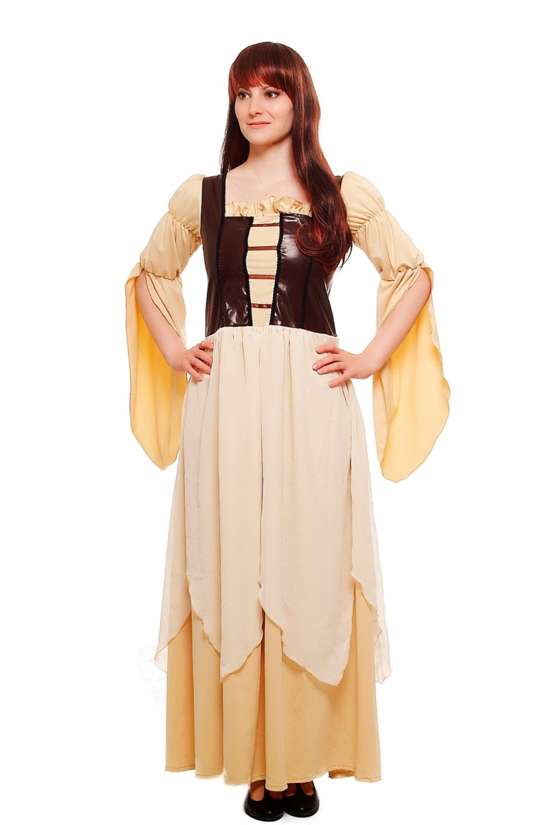 Costume Femmes Robe Marché Médiéval Moyen âge Servante Médiéval