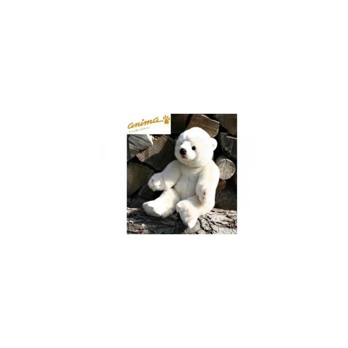 Peluche ours polaire assis 35 cm Achat / Vente peluche Cadeaux de