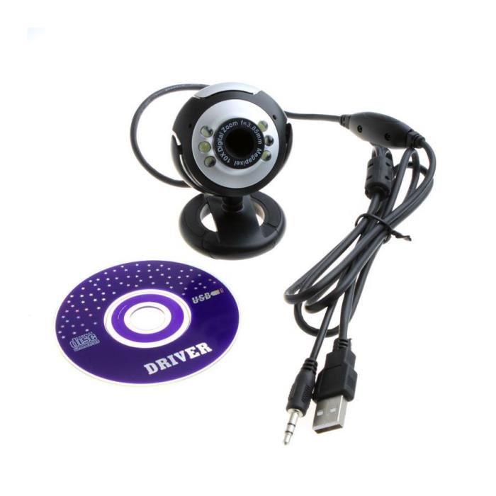 USB 2.0 50,0 M 6 LED PC Camera HD Webcam Caméra Web Cam avec MIC pour
