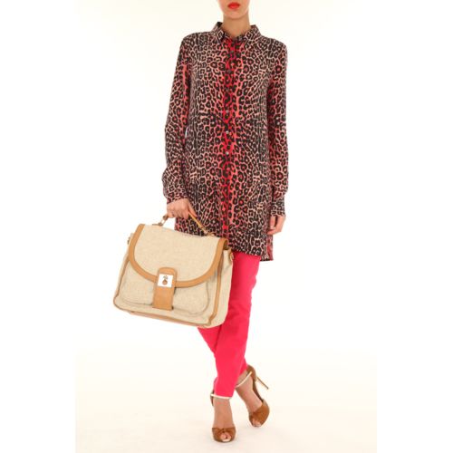 Equipment Robe Lucido Leopard Rouge pas cher Achat / Vente Robes