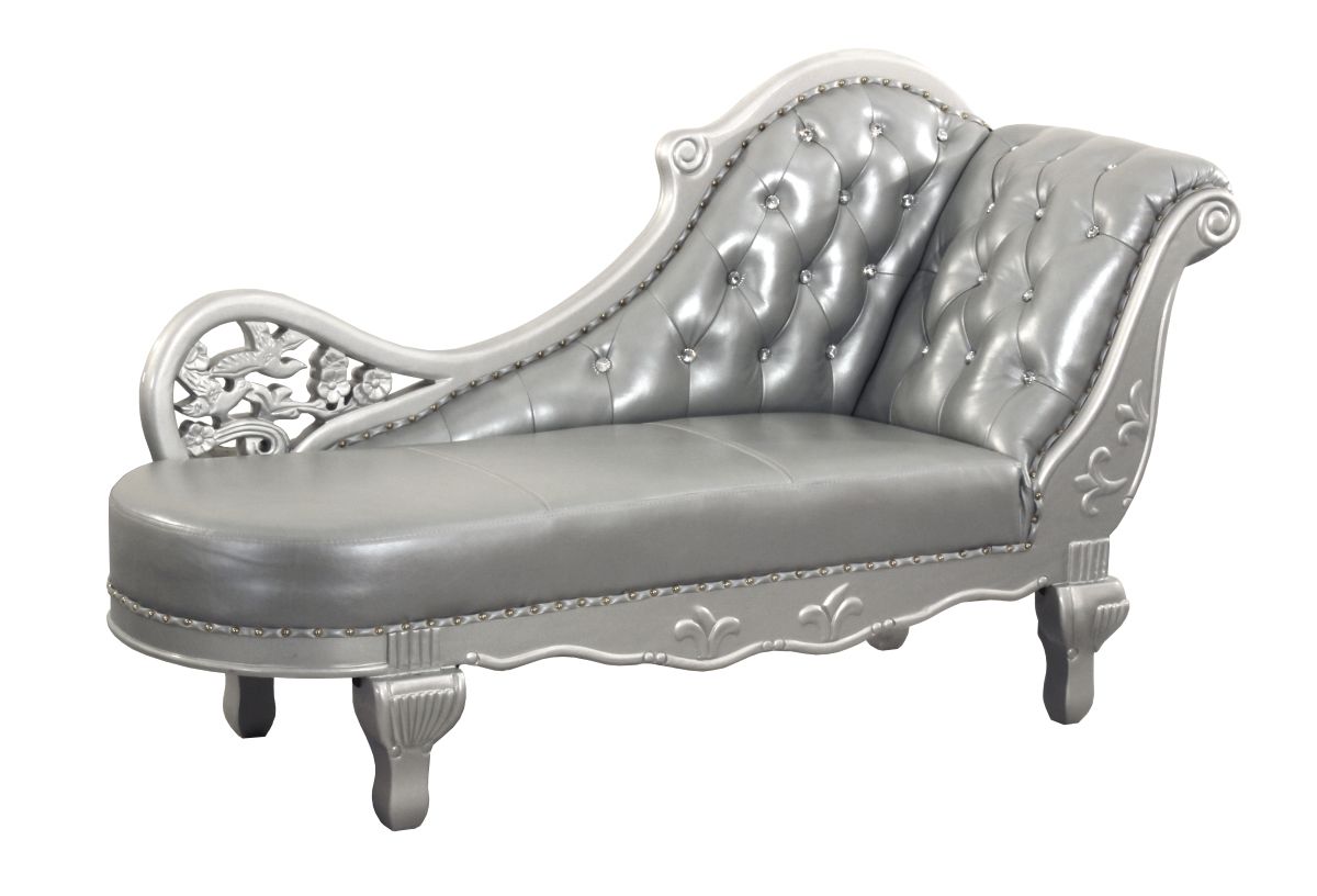 Design CUIR VÉRITABLE Chaise longue Chesterfield Salon Canapé