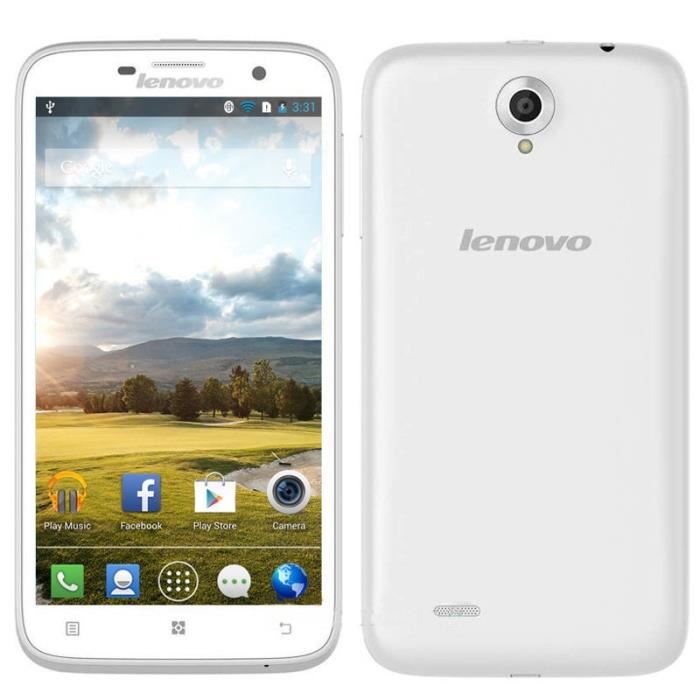 Smartphone androïd 5,5″ LENOVO A850 blanc smartphone, prix pas cher