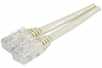 Câble téléphone RJ11 ADSL torsade 20m beige CONECTICPLUS