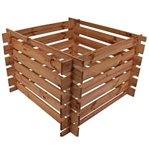 Composteur en bois 100x100x70cm Assemblage par emboîtement