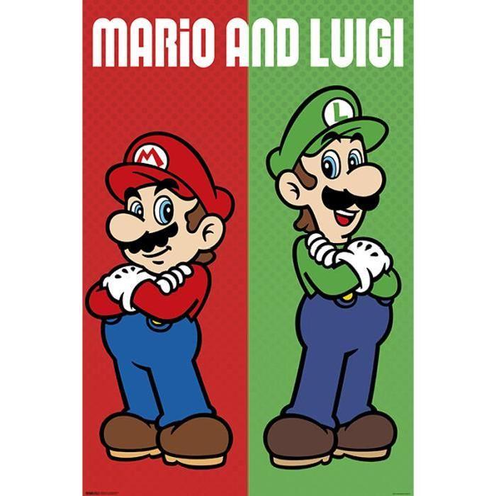 Poster Super Mario Mario & Luigi Achat / Vente affiche Soldes* d