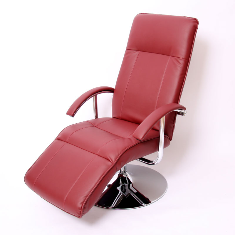 Fauteuil de relaxation chaise longue Apia rotatif simili cuir ou cuir