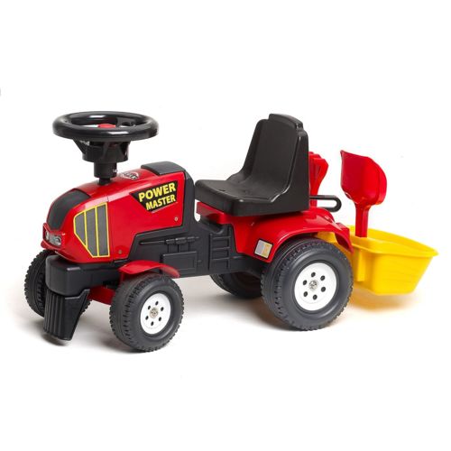 Falk Tracteur rouge Baby Power Master + Remorque et accessoires sans