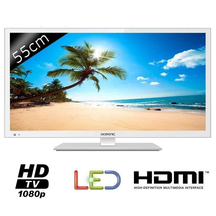 OCEANIC TV LED Full HD 55cm (21,5″) Blanc téléviseur led, avis et