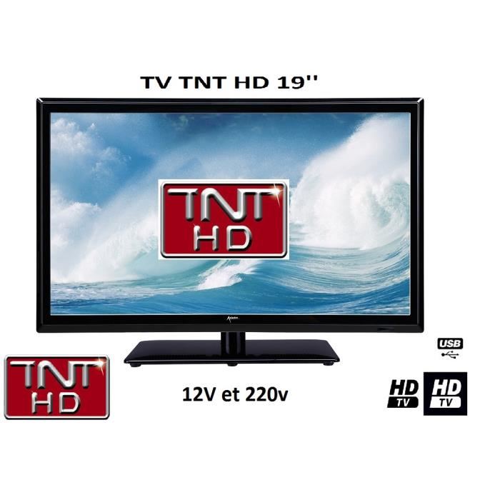 Télévision TV LED 19′ HD LED 12V /220V camping car Achat / Vente