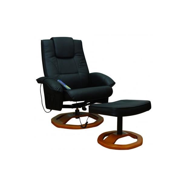 Fauteuil noir massant avec repose pieds Achat / Vente fauteuil