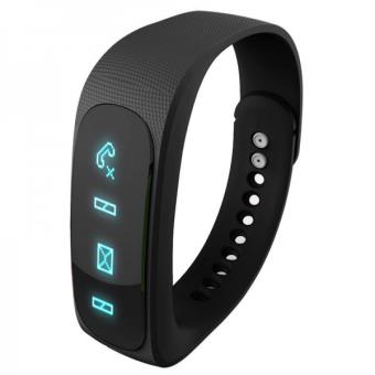 Bracelet intelligent Bluetooth sport montre connectée podomètre Noir