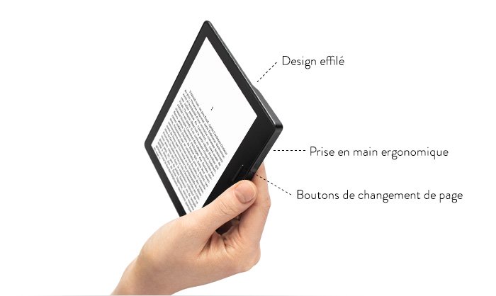 Kindle Oasis : étui de chargement en cuir inclus, écran haute