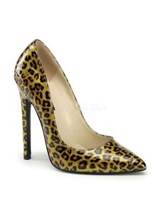 High Heel verni escarpins or/Leopard stiletto us 9 39
