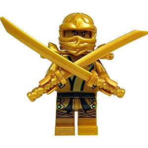 LEGO Ninjago Figurine Lloyd comme Ninja or 2 épées dorées