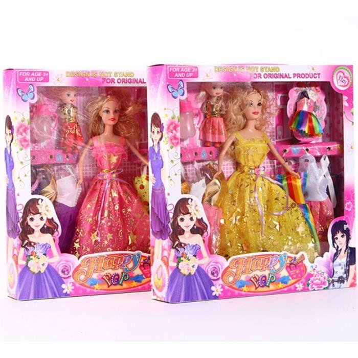 MCSAYS Barbie Fille avec Rôbes Barbie Poupée Jouet Poupée pour