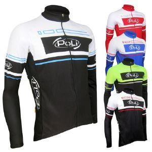 maillot velo manches longues sym prusse/rouge Achat / Vente