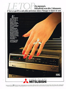 sur PUBLICITE ADVERTISING 084 1983 MITSUBISHI magnétoscope VHS