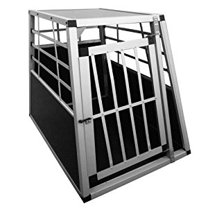 Cage de transport pour chiens en aluminium et bois 65 x 82 x 69 cm