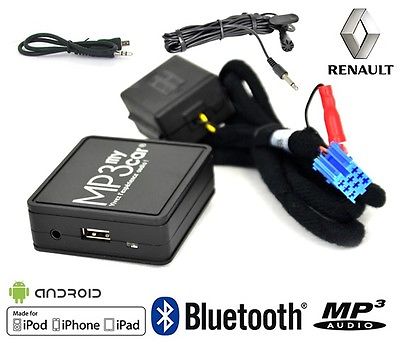 Interface Bluetooth MP3 AUX pour Renault Clio 2 Clio 3 Megane 2 Laguna
