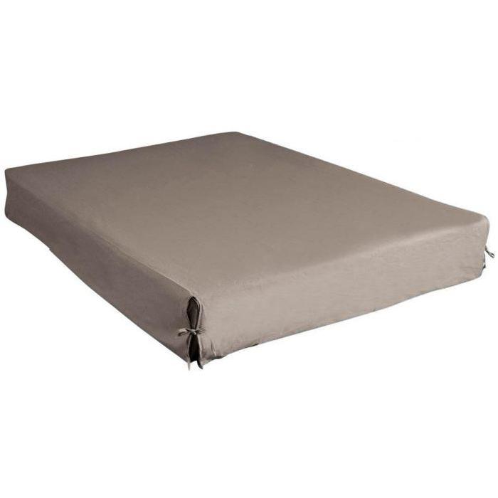 Cache Sommier Taupe 90×190 Achat / Vente cache sommier
