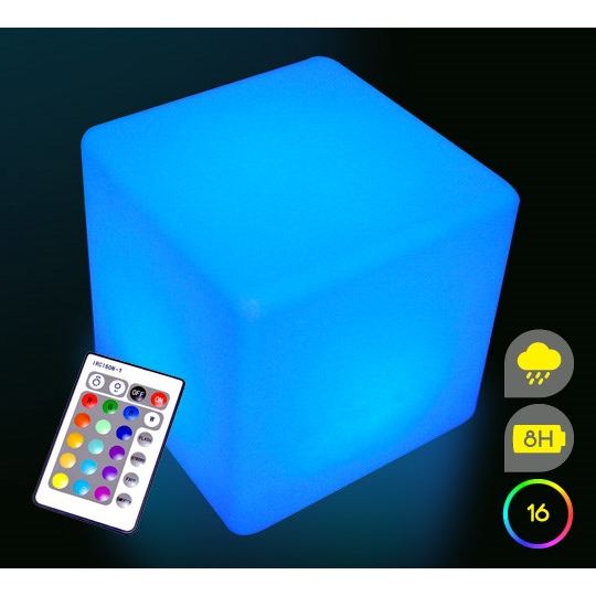 Cube lumineux LED sans fil 40cm 16 couleurs ave? Achat / Vente