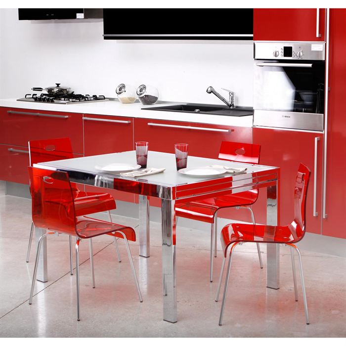 Chaise design rouge en plexiglas CINDY Achat / Vente chaise Soldes