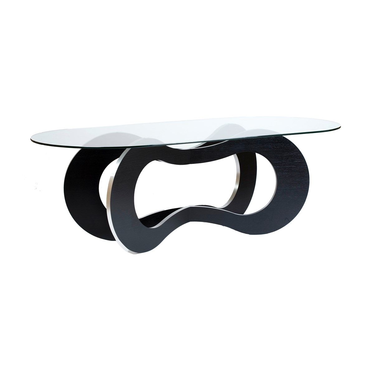 Table de repas en bois noir spirale Thomas De Lussac