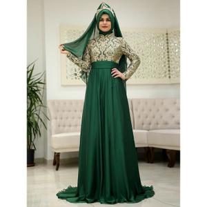 Luxe Médiéval arabe caftan robe de soirée cocktail turquoise longue