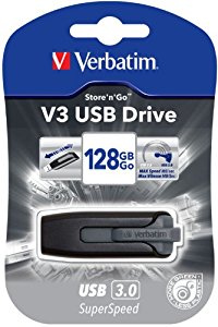 Verbatim Store ‘n’ Go Ultra Speed Clé USB 3.0, 128 Go Gris