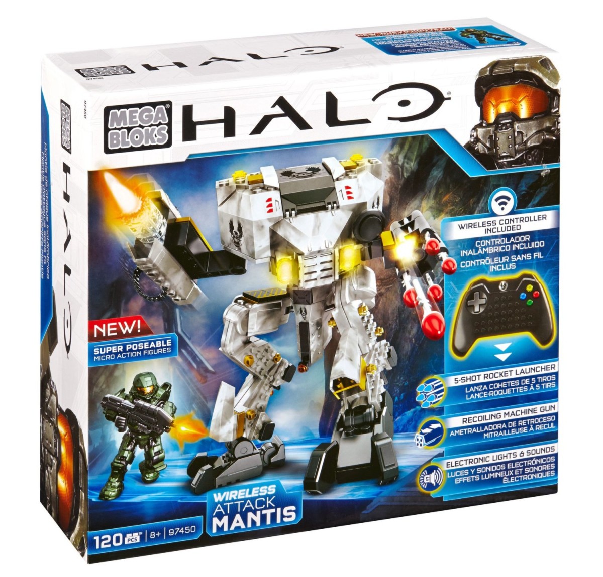 Halo unsc voiture Mantis Attack Mattel MEGA BLOKS 97450